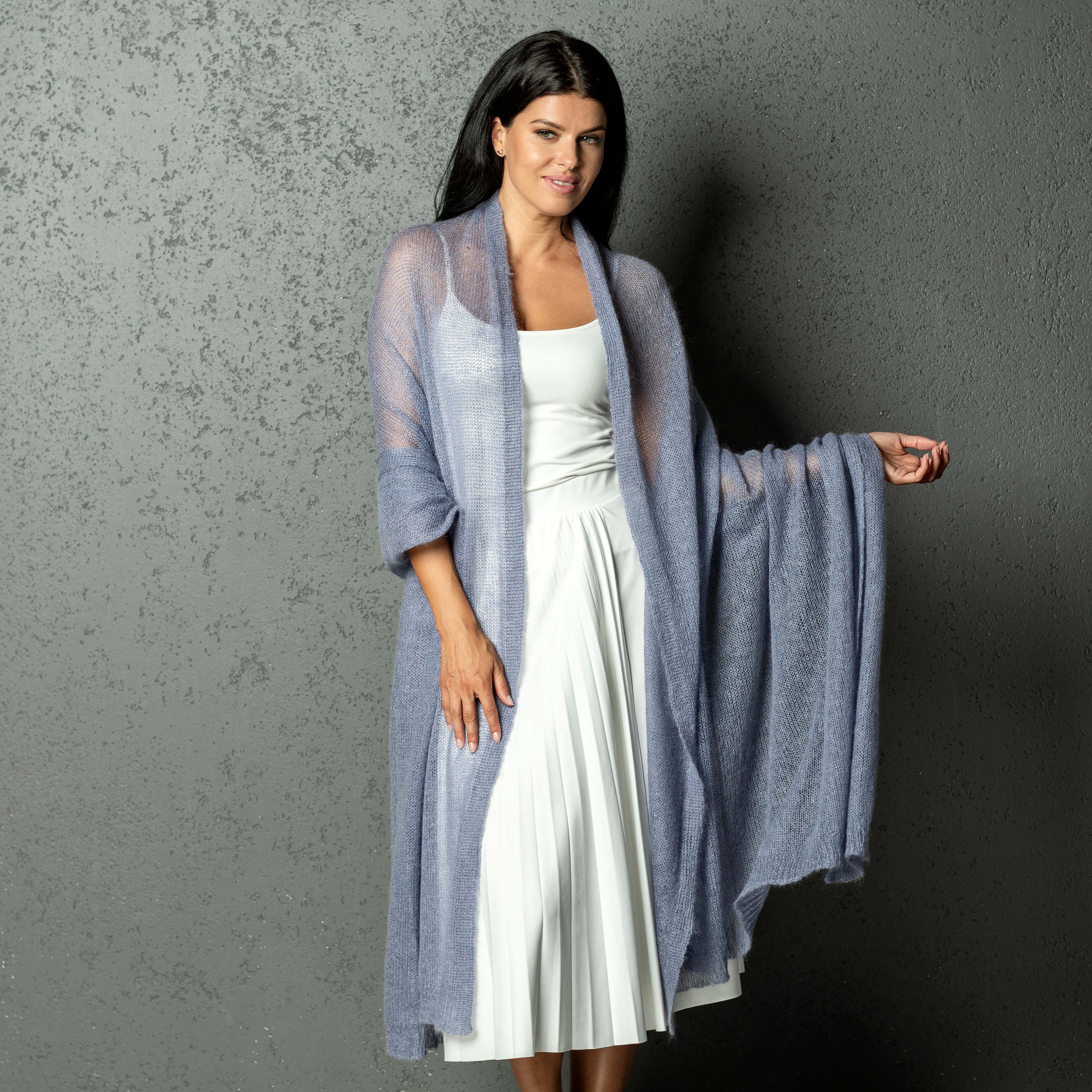 Bridal Bride Mohair Shawl Cape Wrap Shrug - Bridal Wedding Cover