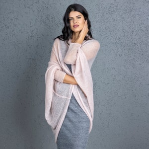 Knitted cardigan, Oversized cardigan, Mohair wrap, Knitted wrap, mohair shrug, Alpaca cardigan, knitted shrug,  Mohair cardigan, shrug, wrap