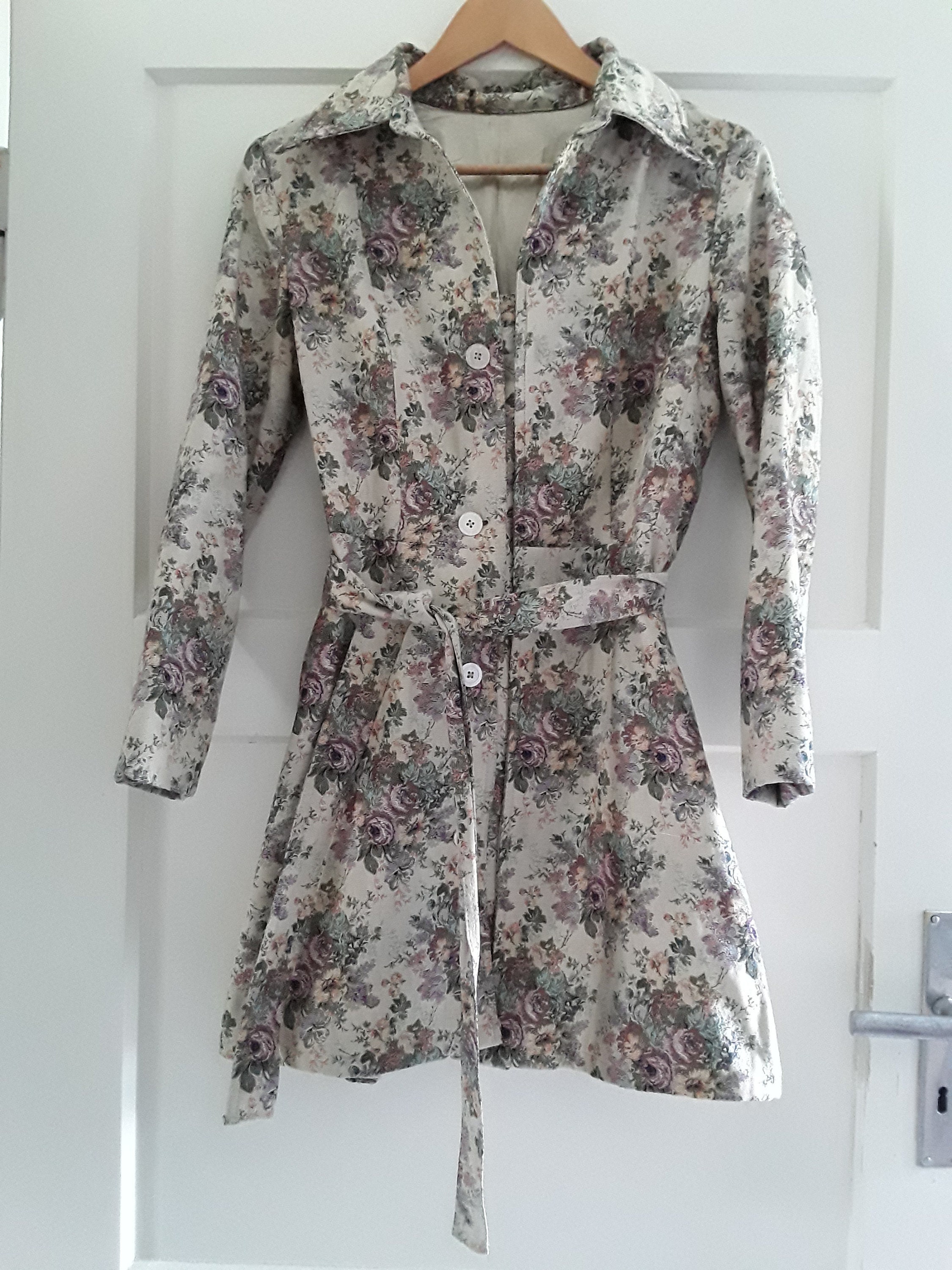 floral tapestry coat