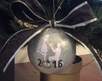 Engagement Christmas Ornament