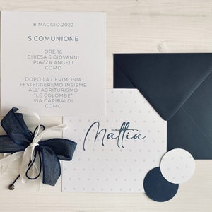 PARTECIPAZIONE COMUNIONE mod.1 Willy
