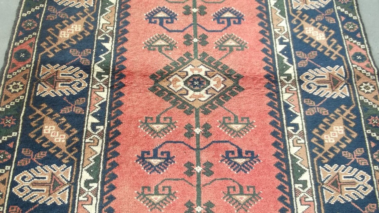 Turkish Vintage Herki Rug3'11' x 11'4'