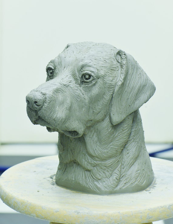 Custom Dog Clay Sculpture 18cm height Etsy