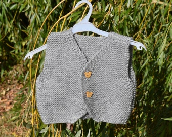Gilet Sans Manche Au Tricot Etsy