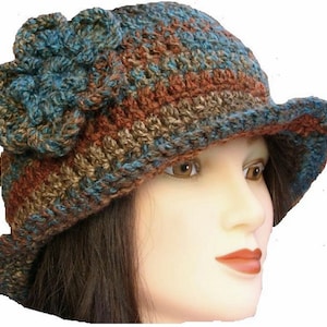 Crochet Cloche Hat Pattern – 1920s Flapper Style, Brimmed (PDF Download)