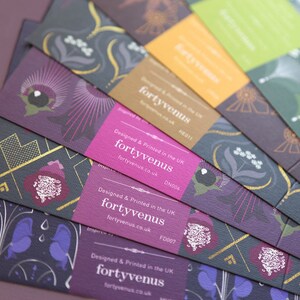 Paquete de 6 tarjetas de felicitación inspiradas en Agatha Christie - Diseño de patrón de planta venenosa - Estilo Art Deco - Tarjetas cuadradas con textura de lujo