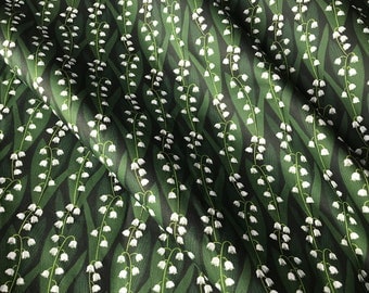 Lily of the Valley ORGANIC COTTON POPLIN – Fabric by the Half Metre