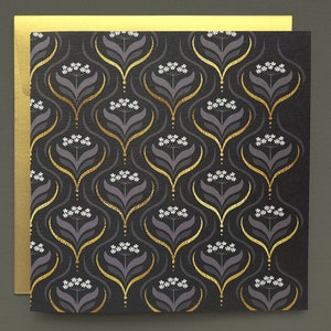 Hemlock Greeting Card – Inspired by Agatha Christie – Poisonous Plant Pattern Design – Art Deco-Style