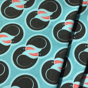Cornish Chough COTTON HALF PANAMA – Stof van de halve meter – Geïnspireerd door Cornwall