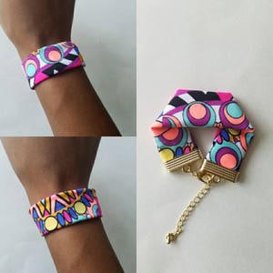 Reversible Lucki Wristwear Gold Ajustable Bracelet Clasp Pastel