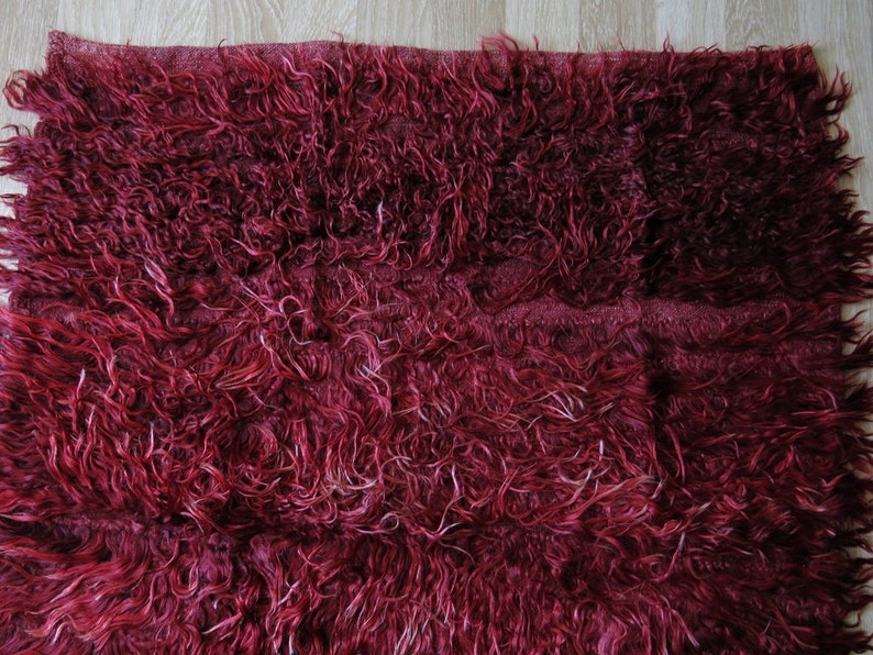 Vintage Turkish Tulu Rug Shaggy Carpet Mohair Rug Fragment Etsy Australia