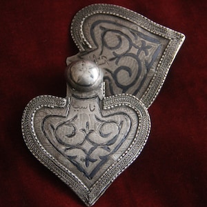 Antique Turkey Istanbul Suleymaniye Ottoman Silver Niello Belt Buckle