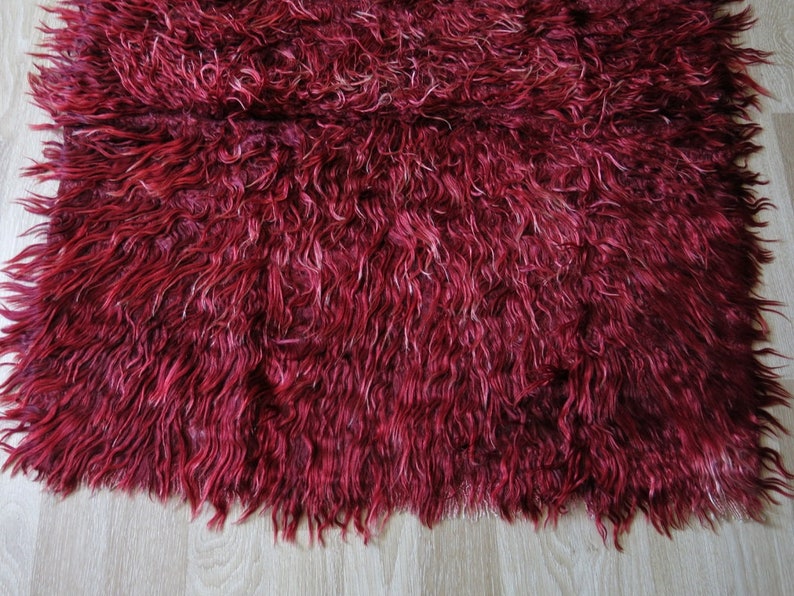 Vintage Turkish Tulu Rug Shaggy Carpet Mohair Rug Fragment Etsy Australia