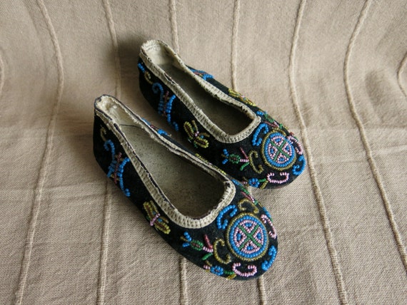 Vintage beaded children's shoes