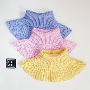 Kids neck warmer Scarf for kids Wool gray dickie Knit turtleneck scarf Merino wool soft scarf