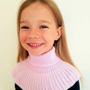 Kids neck warmer Knit baby scarf 0-9 years Toddler dicky scarf