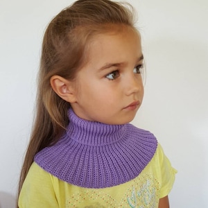 Turtleneck scarf Knit neck warmer Merino wool snood