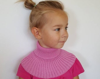 Knit neck warmer scarf for toddler Merino wool snood Turtleneck scarf