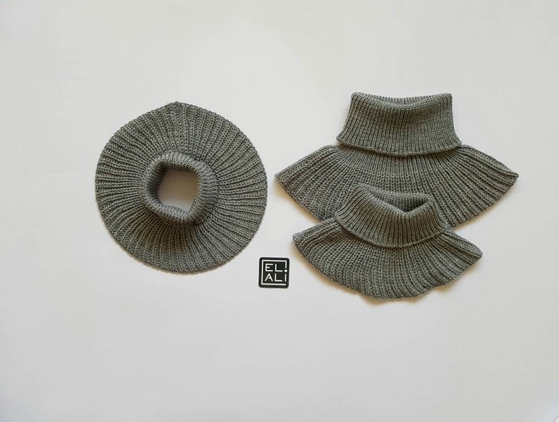 Womens scarf dickie Neck warmer adult knit neck gaiter scarf image 5