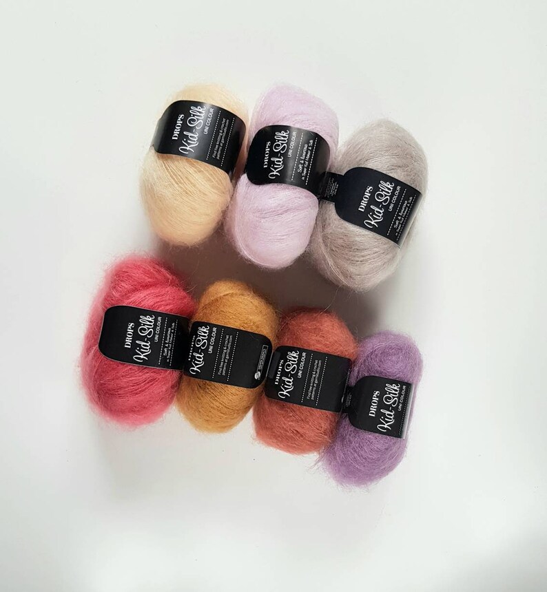 Kid Mohair yarn Silk yarn Garnstudio Drops design 75 kid Etsy
