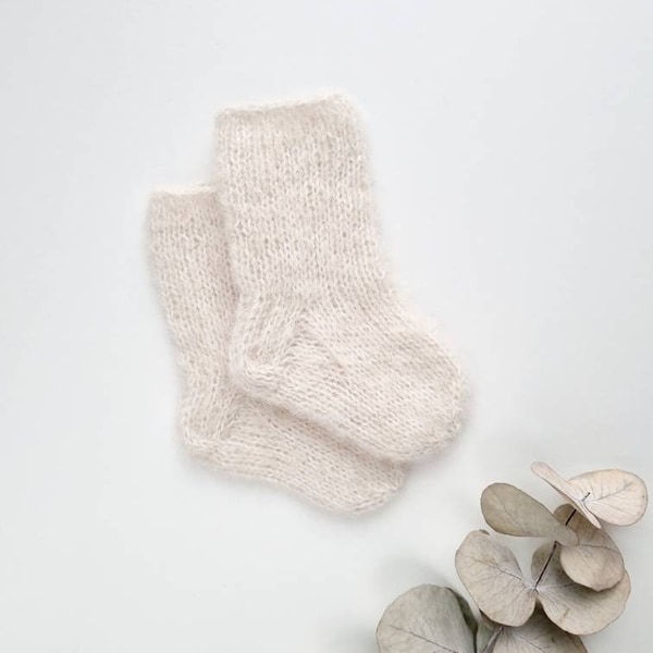 Chaussettes en laine mérinos et alpaga Chaussettes pour bébés Chaussettes bébé en laine Chaussettes tricotées à la main Chaussettes pour enfants