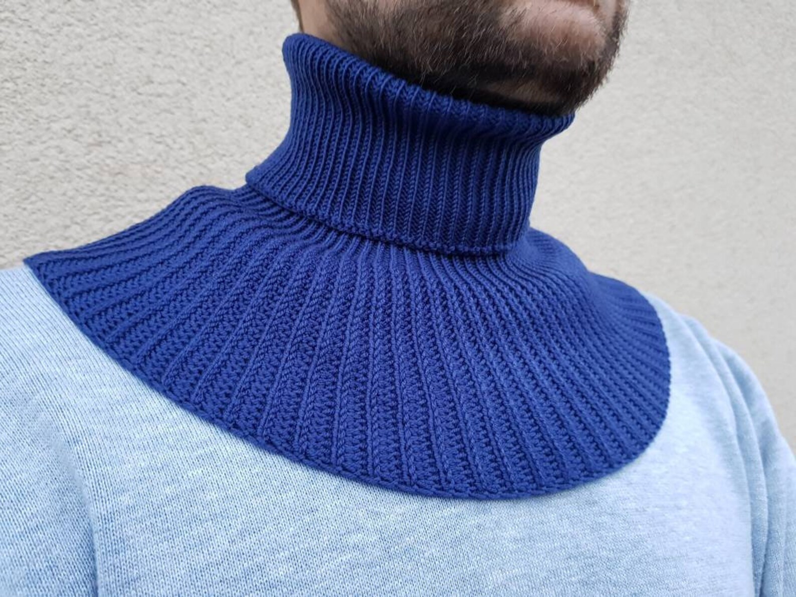Neck warmer men Knit merino wool scarf Turtleneck dickie Etsy