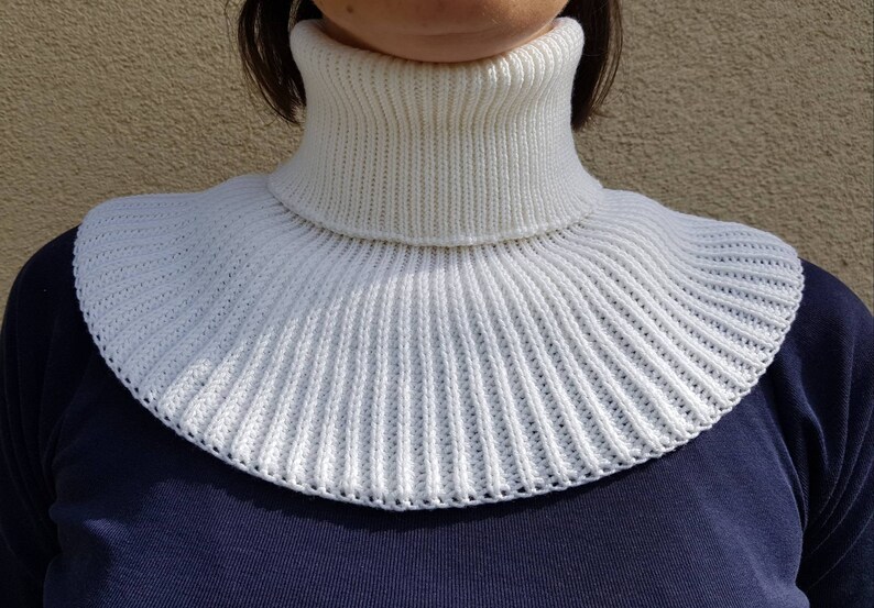 Womens scarf dickie Neck warmer adult knit neck gaiter scarf image 8