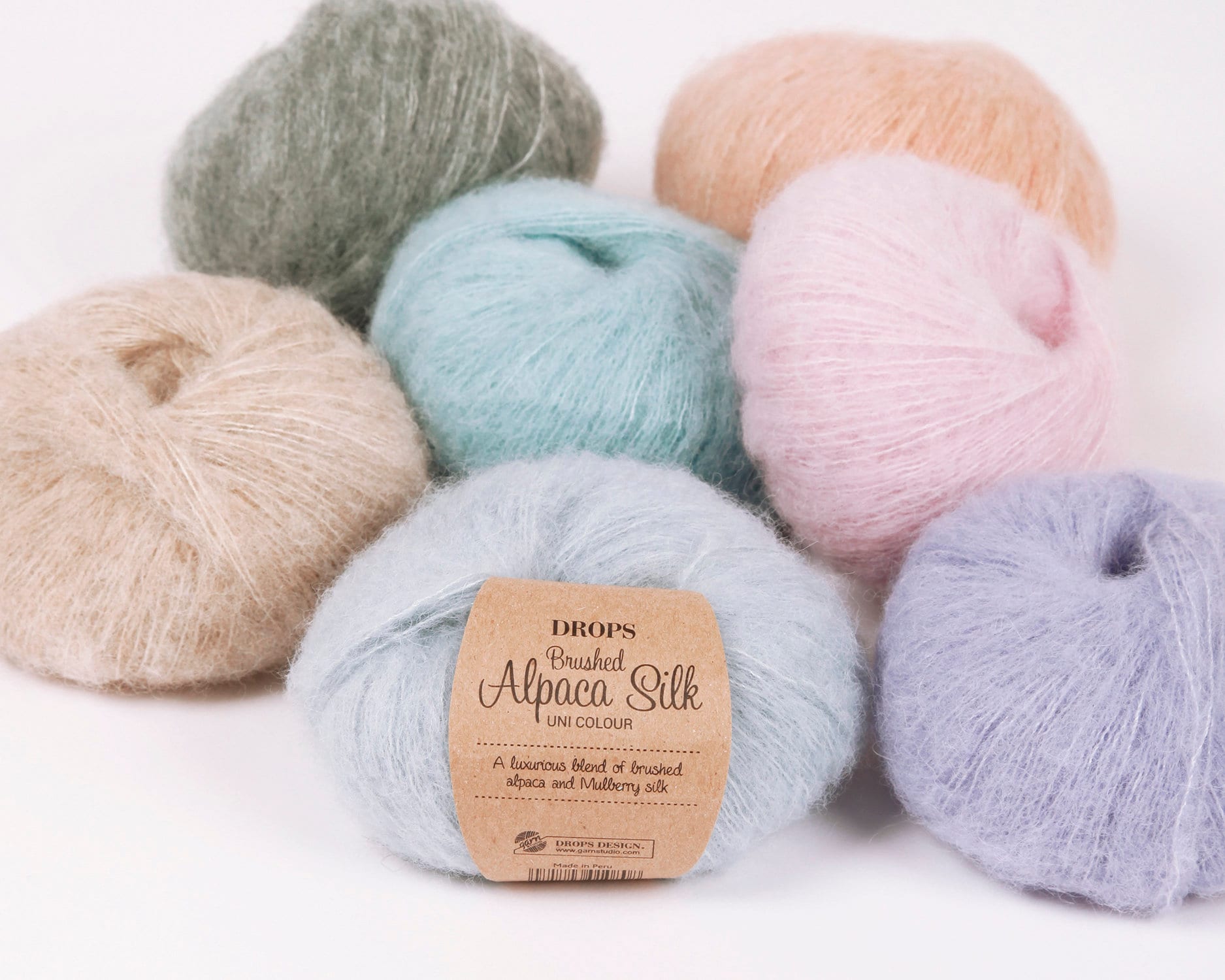 Kid Mohair Silk Yarn, 48 Colours Garnstudio Drops Design KID-SILK