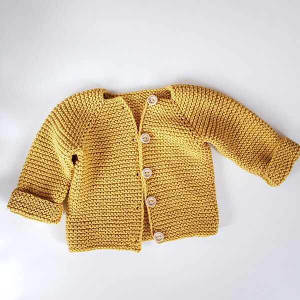 Baby cardigan Knit newborn sweater Baby strickjacke Wool and cotton jacket for babies Baby wool sweater