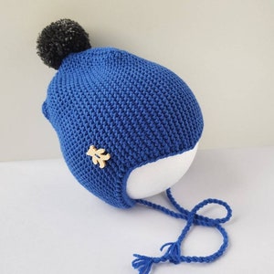 Bonnet bébé personnalisé Bonnet nouveau-né en tricot Bonnet en laine mérinos image 4
