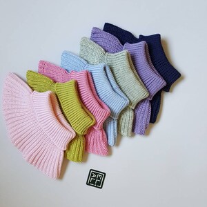 Knit scarf for kids 0-9 years Merino wool turtle neck scarf Toddler neck warmer image 2