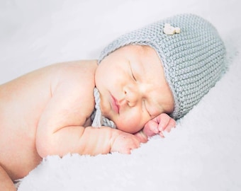 Personalized baby hat Knit newborn hat Merino wool hat