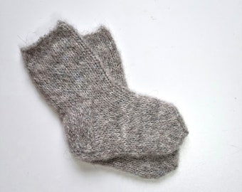 Winter baby socks, knit baby socks, alpaca newborn socks, infant socks, Wool baby socks