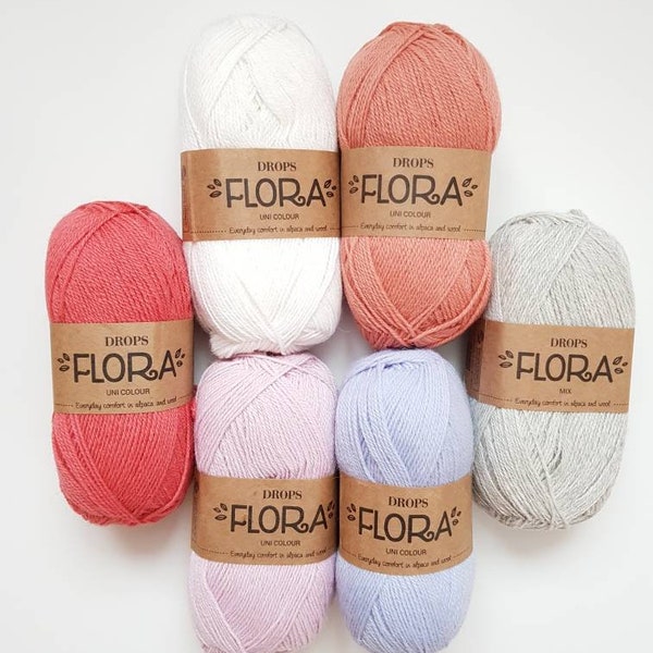 Alpaca yarn Drops Flora Superfine Alpaca yarns Drops yarn Feltable yarn Garnstudio Drops 4 ply yarn Wool Yarn wool Knitting yarn