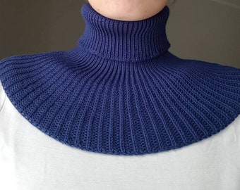 Neck warmer for men Knit scarf women Knit collar scarf
