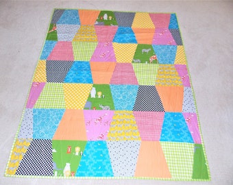 Baby Quilt, Boy Quilt, Girl Quilt, Kids Quilt,Modern Baby Quilt, Handmade Quilt, Baby Bedding, Baby Blanket