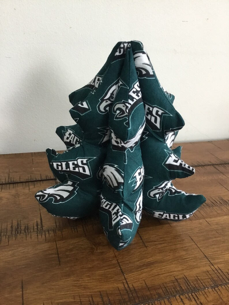 Eagles Pride Set of 3 Plush All Season Stuffed Christmas Trees