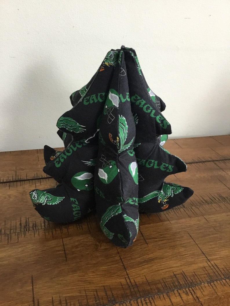 Eagles Pride Set of 3 Plush All Season Stuffed Christmas Trees