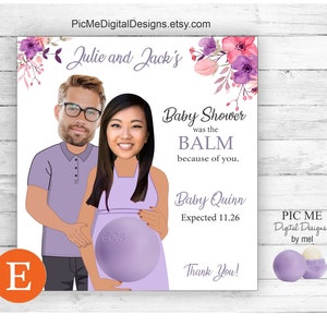 Baby Shower Favors EOS Lip Balm Was The Bomb Card Holder Gift Tag Custom Personalized Thank You Favors PRINTABLE image 3