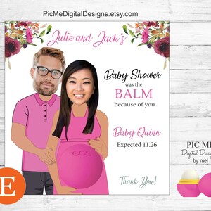 Baby Shower Favors EOS Lip Balm Was The Bomb Card Holder Gift Tag Custom Personalized Thank You Favors PRINTABLE image 7