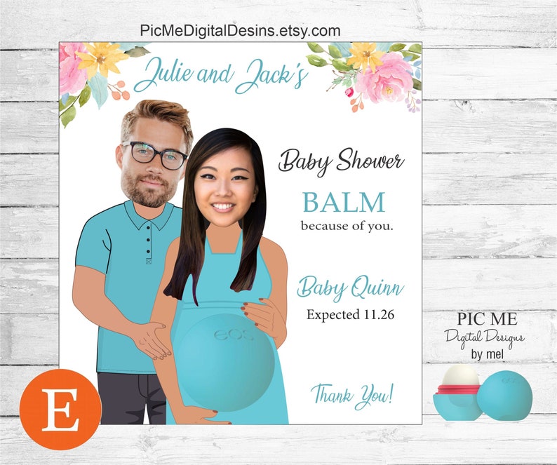 Baby Shower Favors EOS Lip Balm Was The Bomb Card Holder Gift Tag Custom Personalized Thank You Favors PRINTABLE image 9