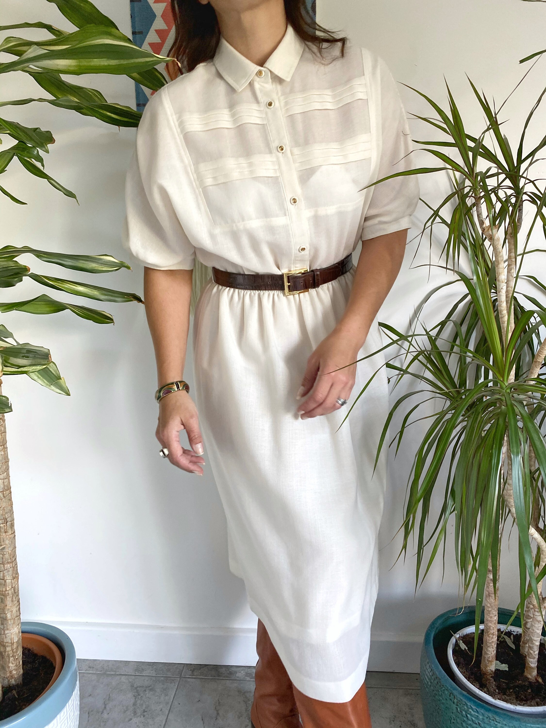 Image of Uk Vintage Dress, Shirt Cream Womenswear, White Shop Uk, Dress