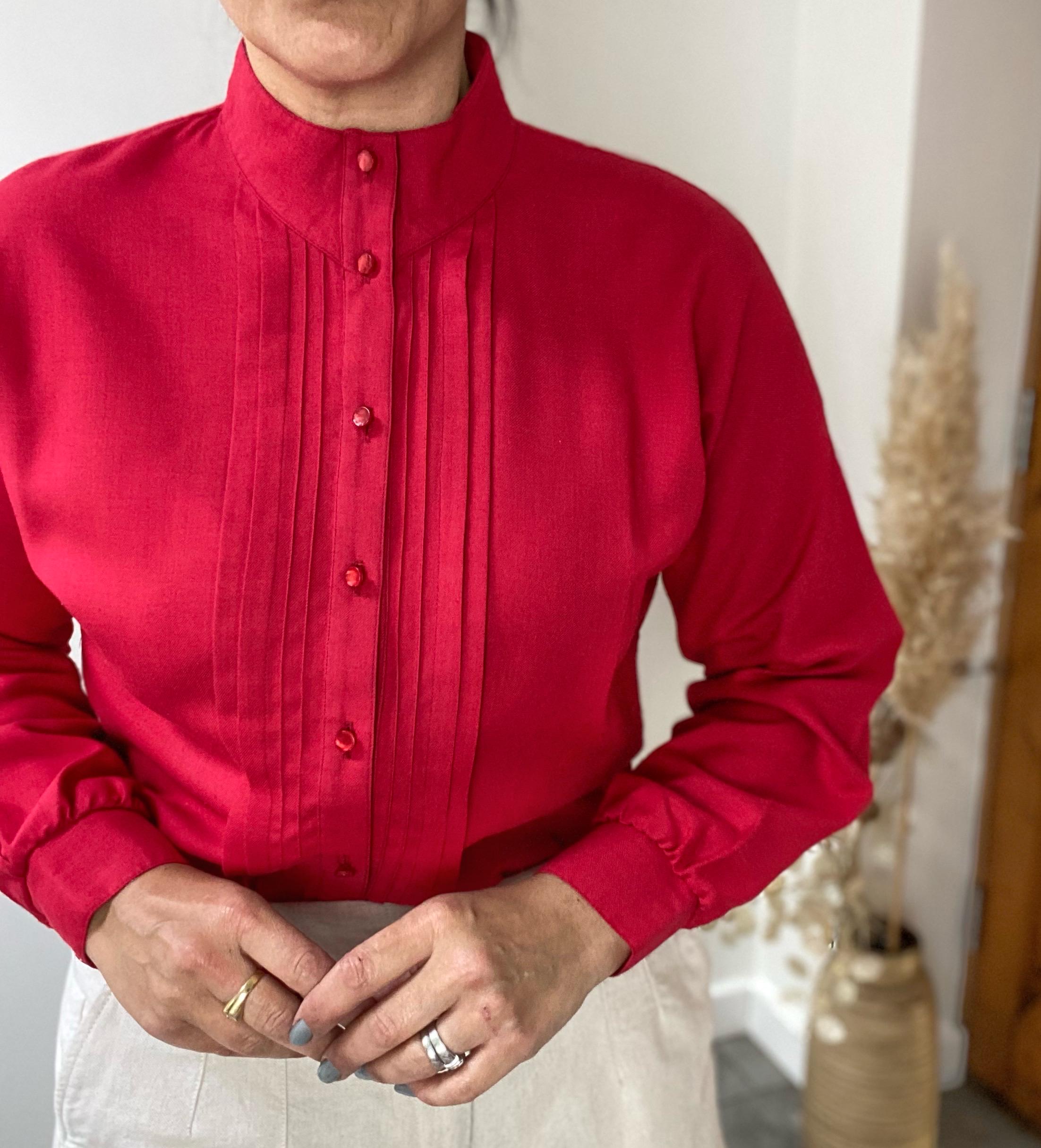 Mandarin Collar Blouse Women Etsy UK