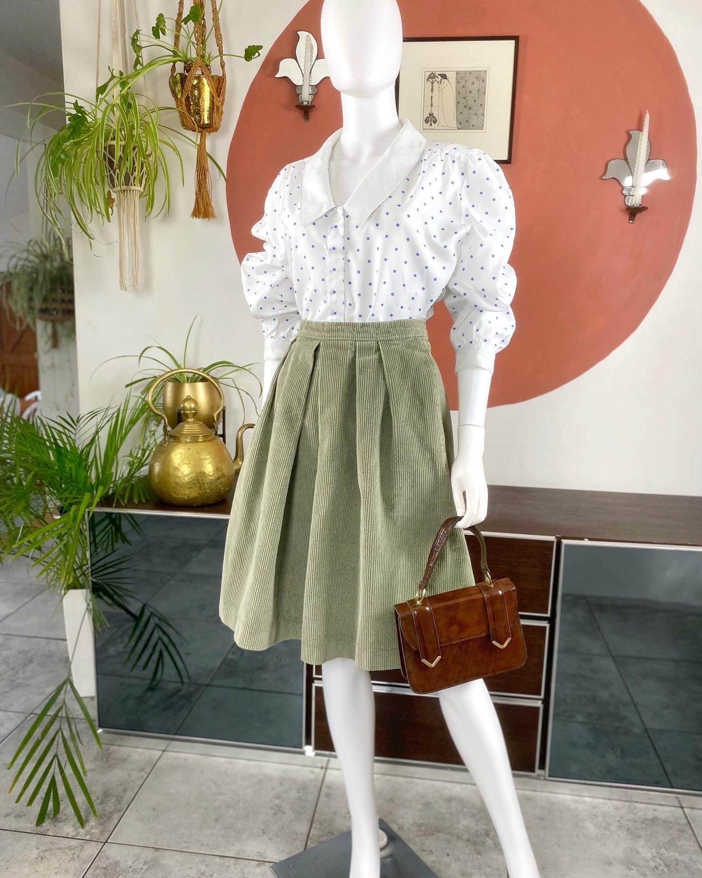 Corduroy Knee Skirt - Etsy UK