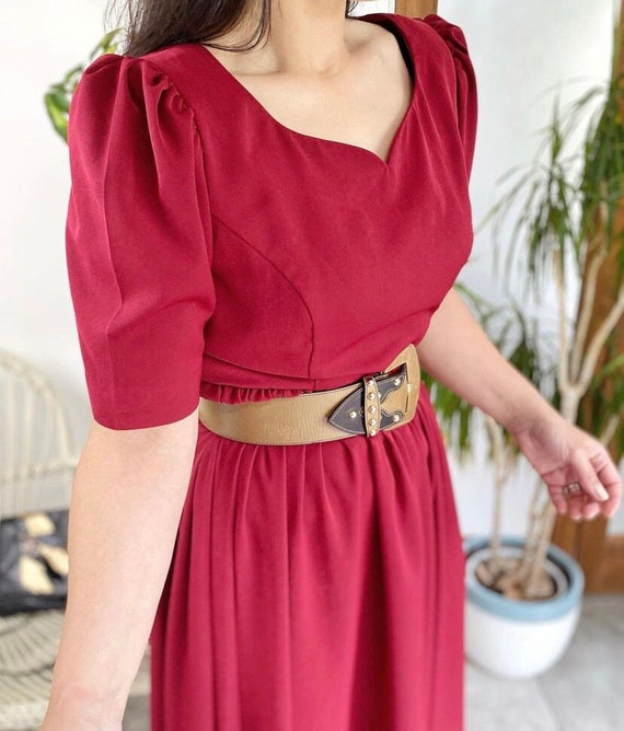Dark red shop christmas dress