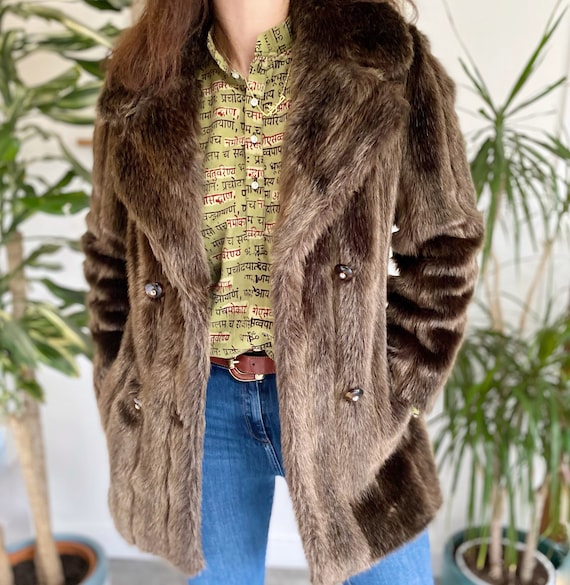 Fur Coat, Small - Med, Faux Fur Coat, Fake Fur Coa