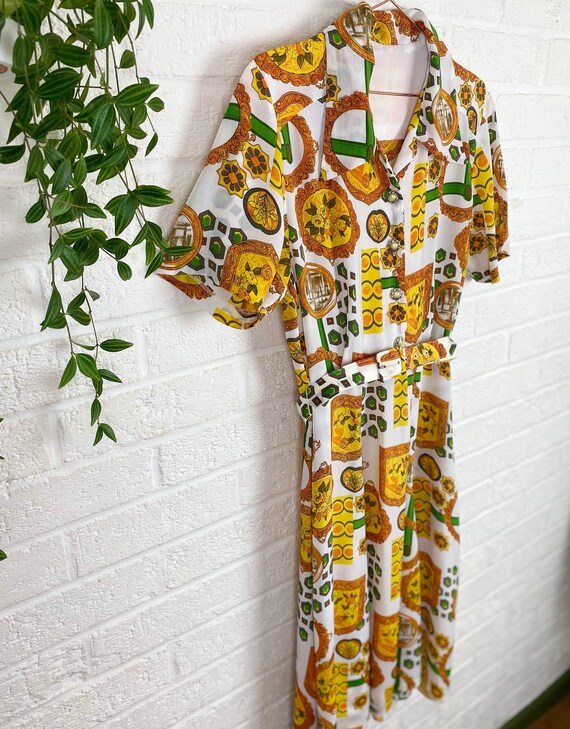 Unique, handmade one of one 1970's vibrant yellow… - image 7