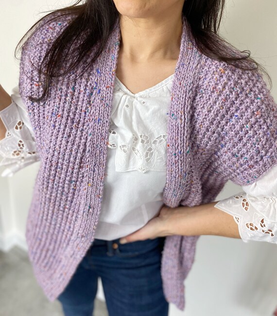 lilac chunky cardigan