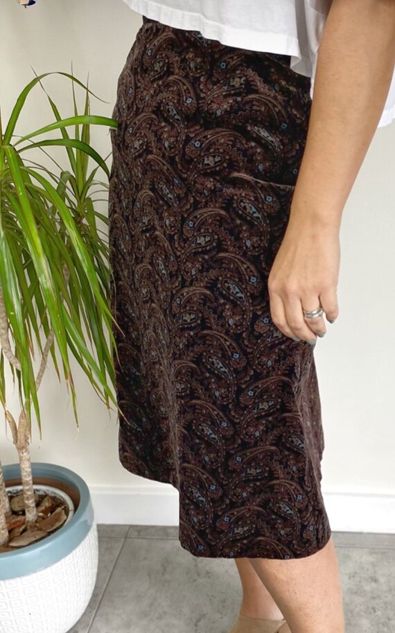 1970s velvet cheap skirt