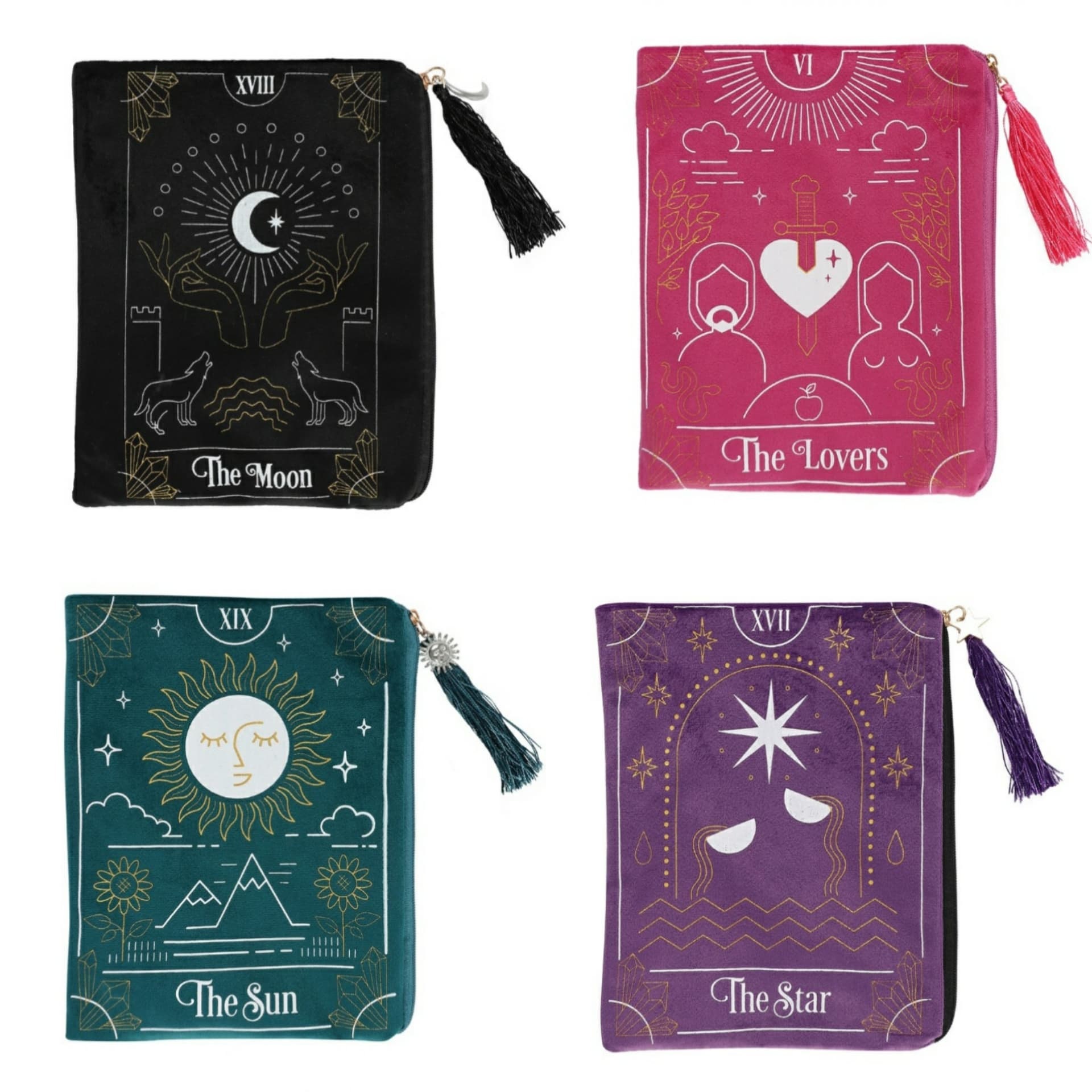 Pochette Zippée Tarot en Velours